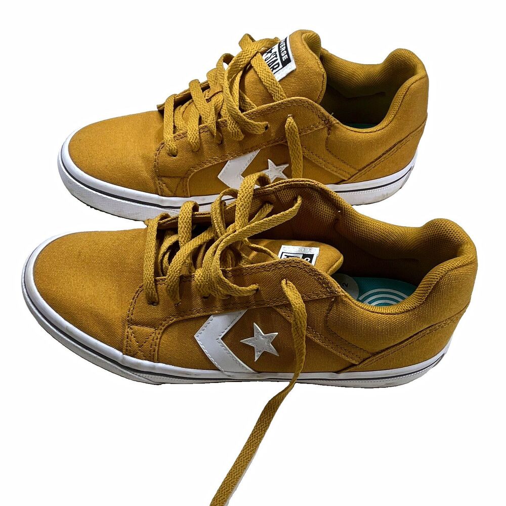 Converse El Distrito 2.0 OX Men 8.5 Tan Brown White Canvas Low Top Shoes A03787F